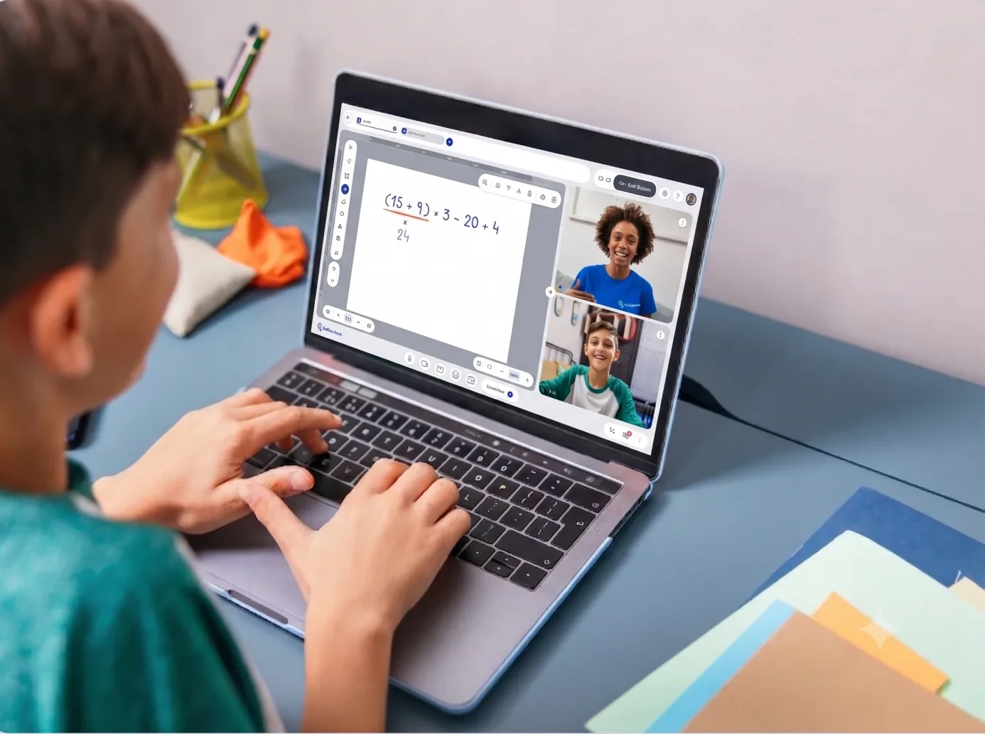Aula virtuale GoClass su un computer portatile